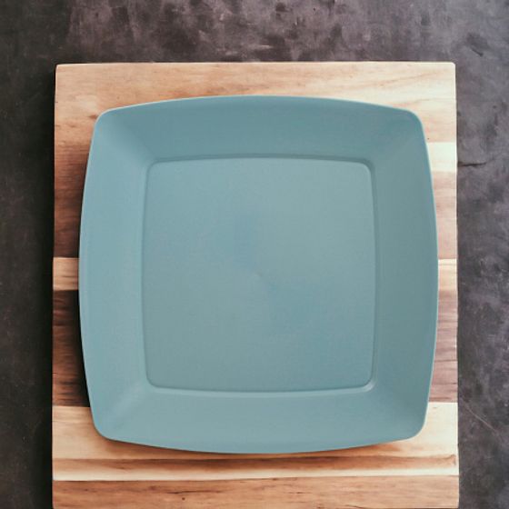 Набор тарелок обеденных SERVICE зелёных 6шт 23.5см квадратных