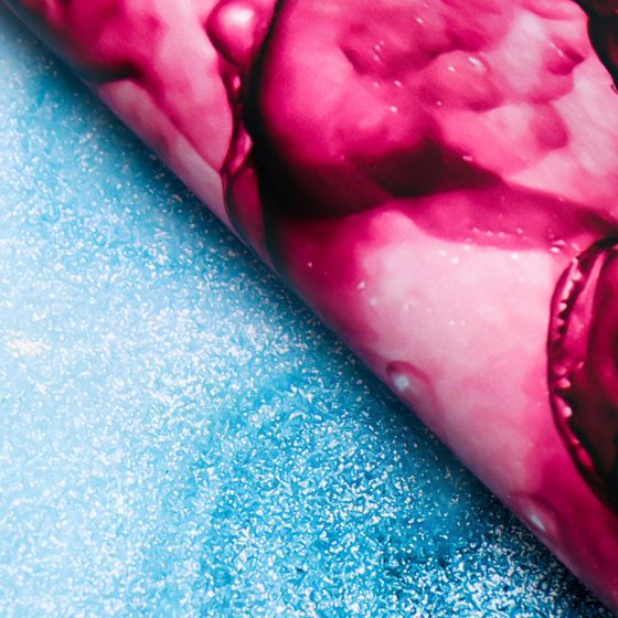 !Бумага упаковочная 2 листа глянцевая &quot;Мрамор&quot;, винный-синий, 50 х 70 см