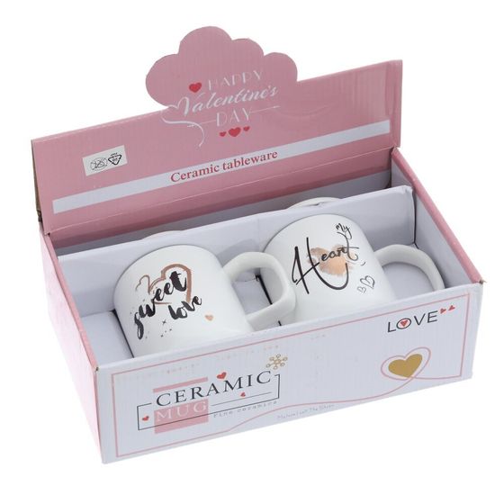 Набор из 2-х кружек, 300 мл, L12 W8 H12,5 см, 4в.