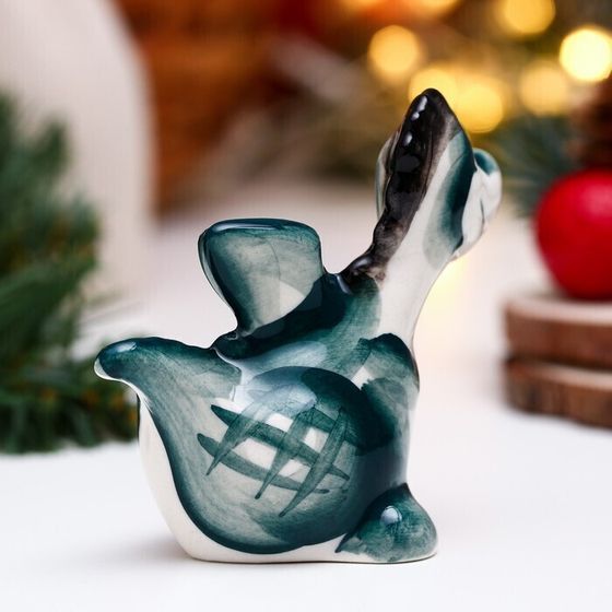 !09 Сувенир (набор 2 штуки) &quot;Дракон Летучий&quot; гжель цвет, 6,5 см