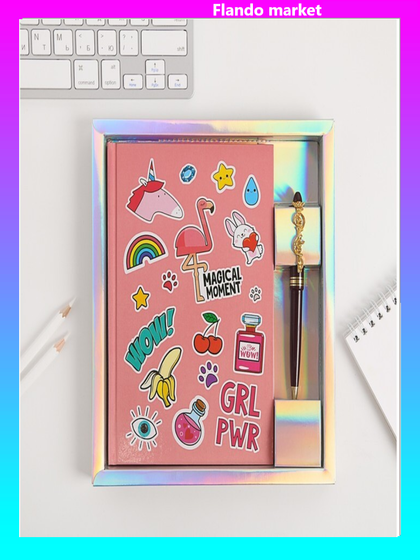 !09 Набор: ежедневник 80 л + ручка GRL RWR