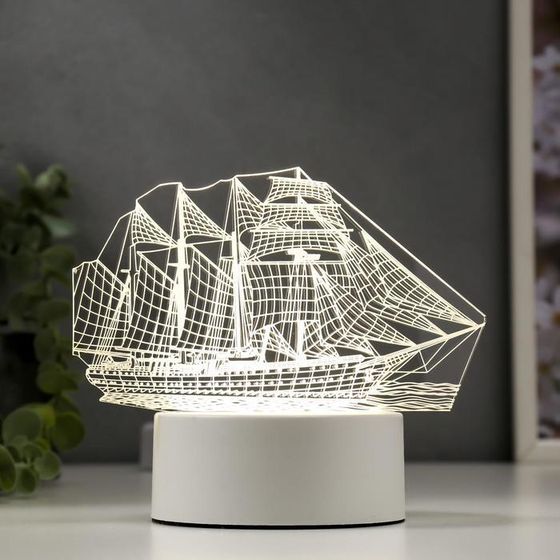 Светильник «Фрегат» LED белый от сети 9.5×15×16 см RISALUX