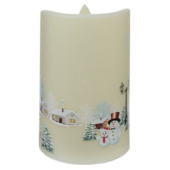 Изделие декоративное &quot;Свеча&quot; (подсвет, AAAх3 н/п) L7,5 W7,5 H12,5 см, 2в.