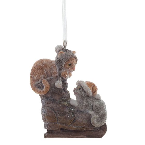 Изделие декоративное подвесное &quot;Кот/Пес&quot;, L6 W2 H8 см, 2в.