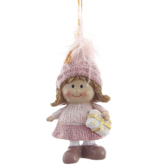 Фигурка декоративная подвесная "Дети",   L4 W3 H7,5 см, 2в.