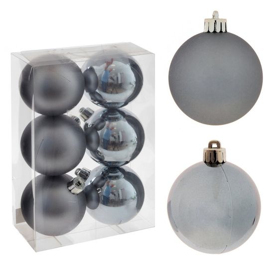 Набор из 6шт Украшение новогоднее &quot;Шар&quot;, D 6 см, L6 W6 H7 см