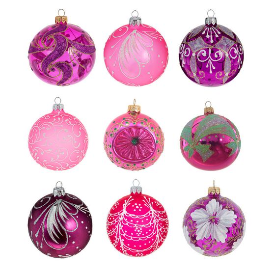 Украшение новогоднее &quot;Шар&quot; (блок 6 шт), L8 W8 H9 см, цена за 1 штуку, (в ассорт.)