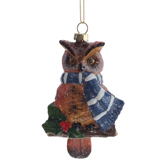 Украшение новогоднее &quot;Сова&quot;, L7,5 W4 H13 см, 2в.