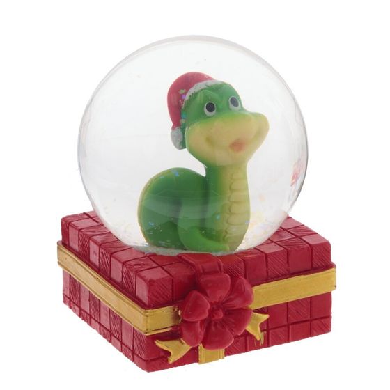 Фигурка декоративная в стекл шаре &quot;Змея&quot;, D 6 см, L6,5 W6,5 H9 см, 4в.