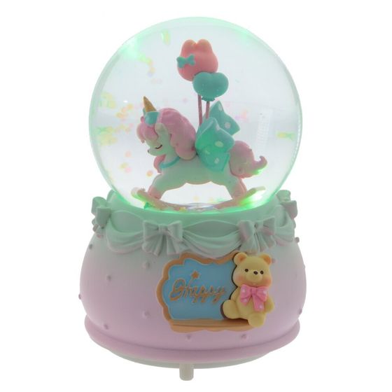 Фигурка декоративная &quot;Лошадка&quot; в стекл шаре (муз, подсвет, 2xAAA н/п), D8 см, Д9 Ш9 В13 см