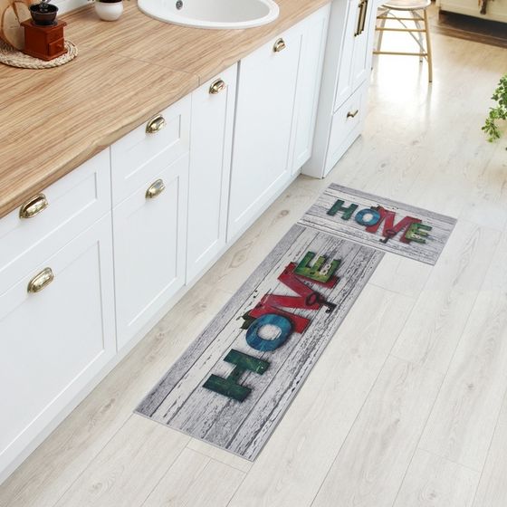 Набор ковриков для кухни Этель &quot;Home&quot; 2 шт, 40х60 см, 40х120 см