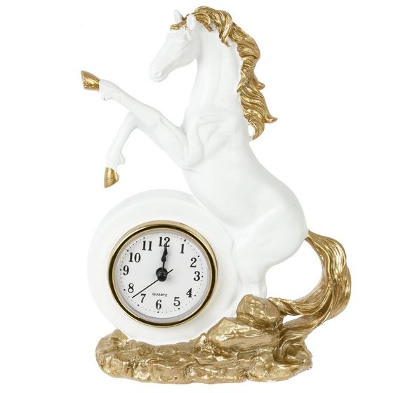 Фигурка декоративная &quot;Лошадь&quot; с часами (AAAx1 н/п), L16 W7,5 H23 см
