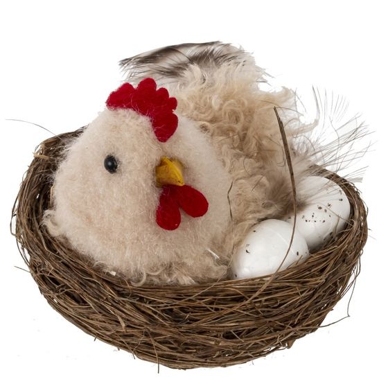 Изделие декоративное "Гнездо пасхальное" (блок 6шт), L7 W7 H7 см, 3в.