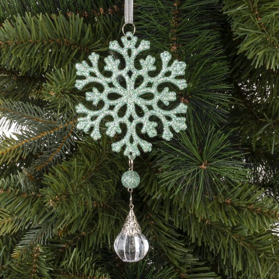 Украшение новогоднее &quot;Снежинка&quot;, L6,5 W2 H15 см