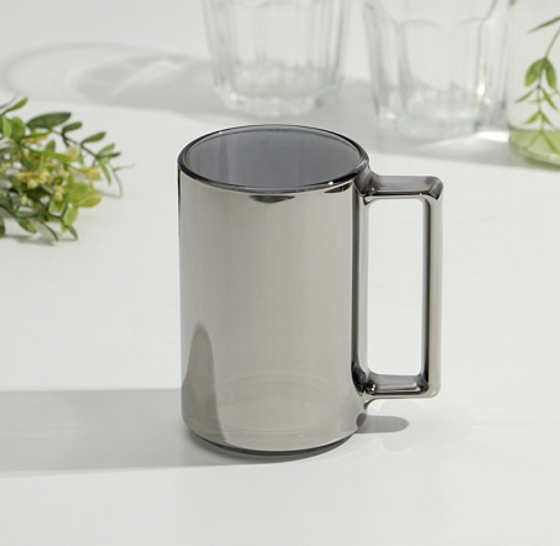 Кружка ФИТНЕС 320мл СИЯЮЩИЙ ГРАФИТ