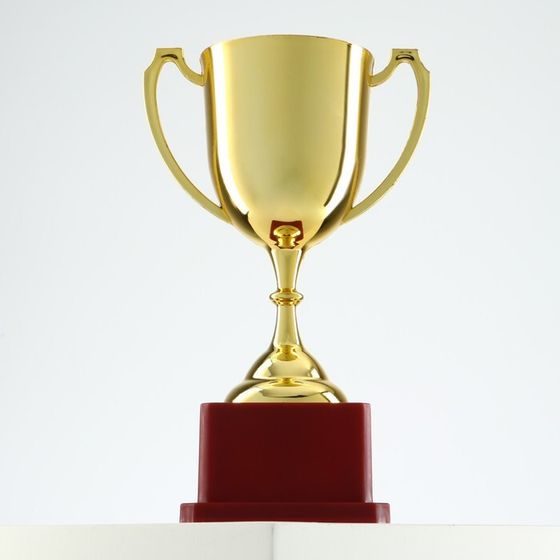 Кубок 012, наградная фигура, золото, подставка пластик, 19,2 × 11,5 × 8 см.