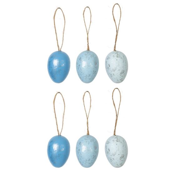 Набор из 6-ти изделий декоративных подвесных &quot;Яйцо&quot; (4*6,5), L14 W12,5 H4,5 см