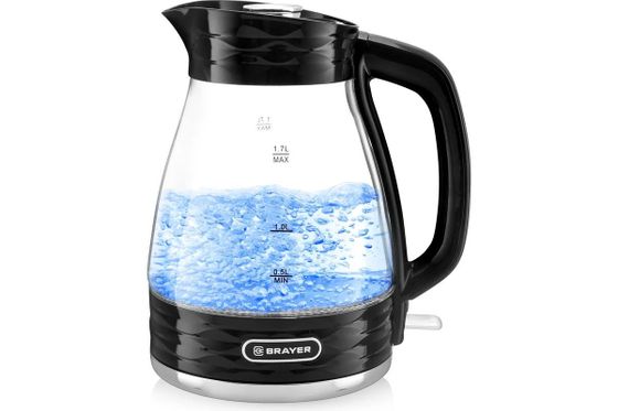 Чайник электрический Brayer BR1029BK 1,7л 2200Вт черный