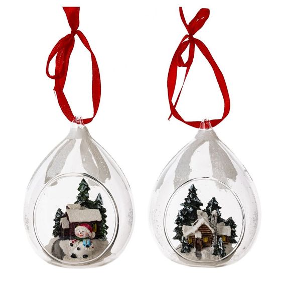 Украшение новогоднее "Капля", L8 W7 H12 см, 1 штука, дизайн микс