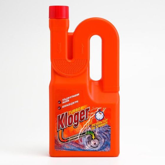 Чистящее средство Kloger Turbo, гель для устранения засоров, 1000 мл