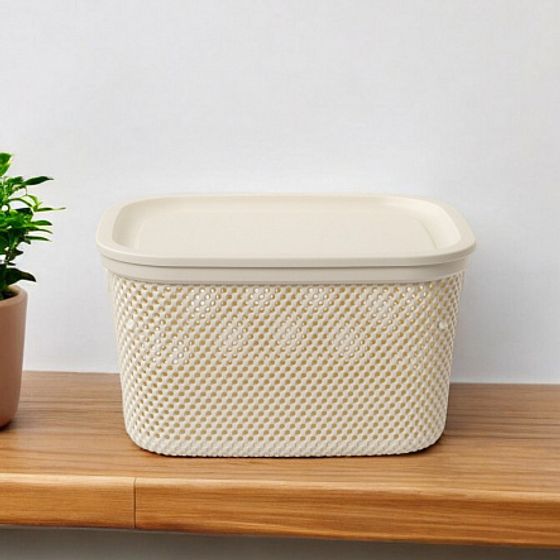 Корзинка NICKEL кремовая 6л 21.7×26.7×15.2см