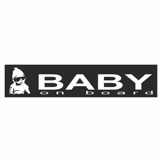 Полоса на лобовое стекло &quot;Baby on Board&quot;, черная, 1600 х 170 мм