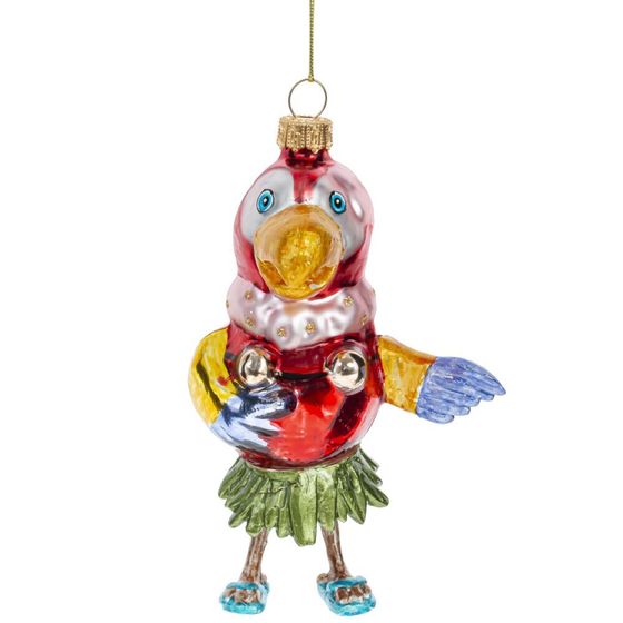 Украшение новогоднее &quot;Попугай&quot;, L8 W8,5 H14,5 см