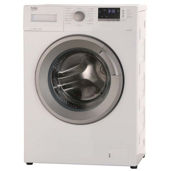 Стиральная машина Beko WSDN 63512ZSW, класс А, 1000 об/мин, до 6 кг, дисплей, бело/серая