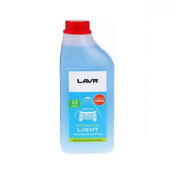 Автошампунь LAVR Light бесконтактный, 1:50, 1 л, бутылка Ln2301