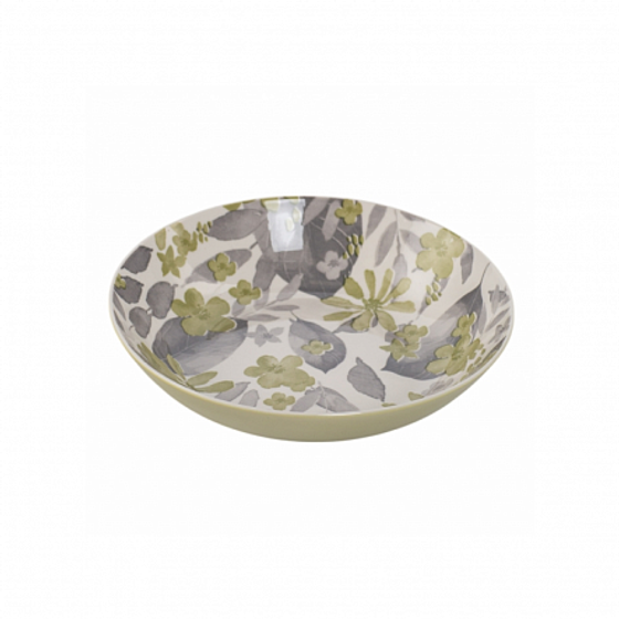 Тарелка суповая BLOOMING зеленая 20см