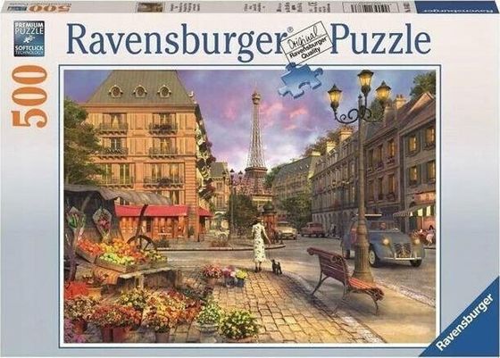 Ravensburger Puzzle 500 Wieczorny spacer po Paryżu