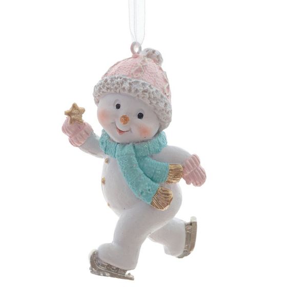 Изделие декоративное подвесное &quot;Снеговик&quot;, L5 W3,5 H7 см, 2в.