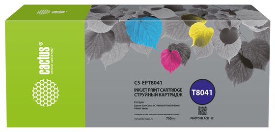 Картридж струйный Cactus CS-EPT8041 T8041 фото черный (700мл) для Epson SureColor SC-P6000/7000/8000/9000