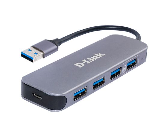 Разветвитель USB 3.0 D-Link DUB-1341 4порт. черный (DUB-1341/C2A)