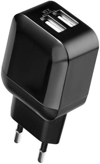 Сетевое З/У Defender EPA-13 2xUSB черный (83840)