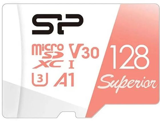 Карта памяти microSDXC 128GB Silicon Power SP128GBSTXDV3V20SP Superior+ адаптер