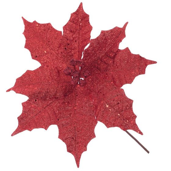 Цветок искусственный &quot;Пуансеттия&quot;, L25 W25 H26 см, 3в.