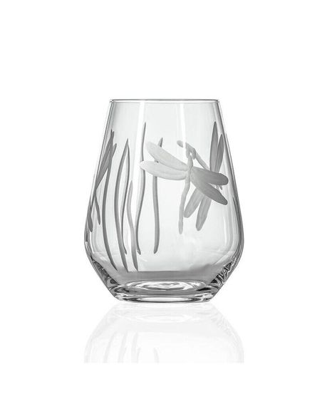 Dragonfly Stemless Wine Tumbler 18oz - Set of 4 Glasses