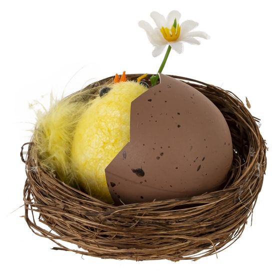 Набор из 2-х изделий декоративных "Гнездо пасхальное" (7*4,5), L15 W8 H7,5 см