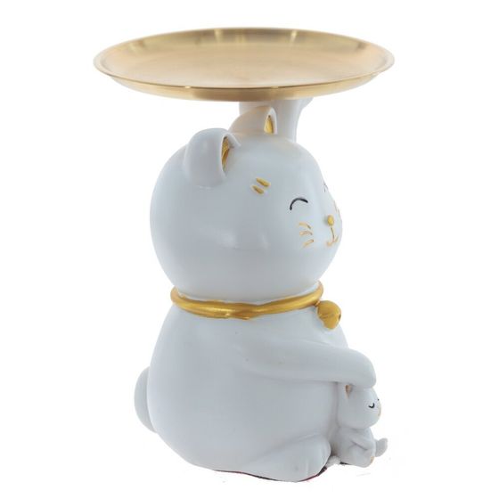Фигурка декоративная с подносом &quot;Кошка&quot;, Д18 Ш14,5 В16,5 см