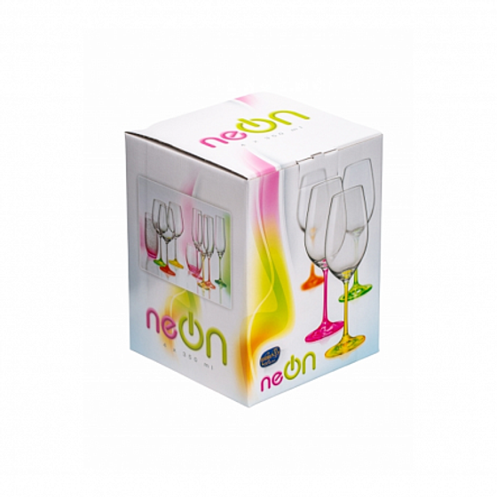 Набор бокалов для вина NEON 350мл 4шт