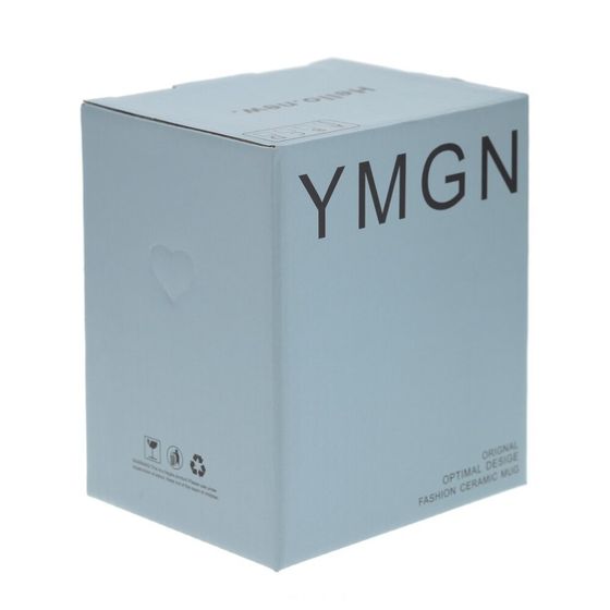 Кружка с крышкой и ложкой, 350 мл, L11,5 W8 H11 см,дизайн микс