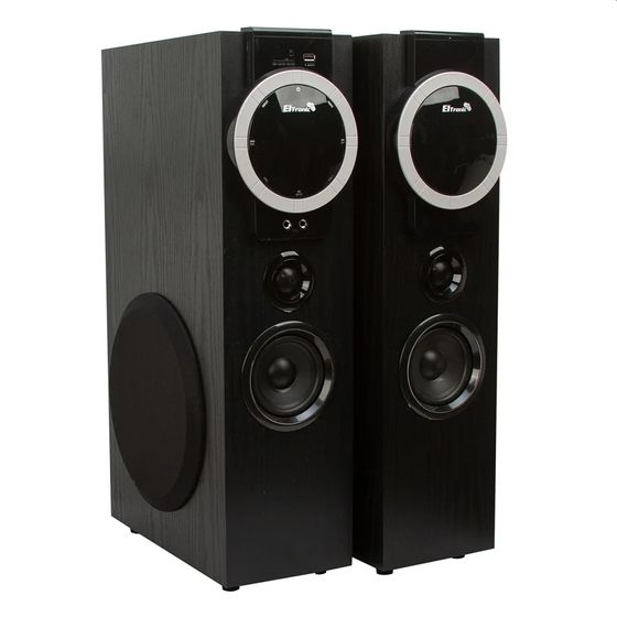 Колонки 2.0 Eltronic 20-81 HOME SOUND динамик 6шт/2х8&quot;; 2х4&quot;; 2х1.5&quot; 100Вт, комплект 2 колонки, черный