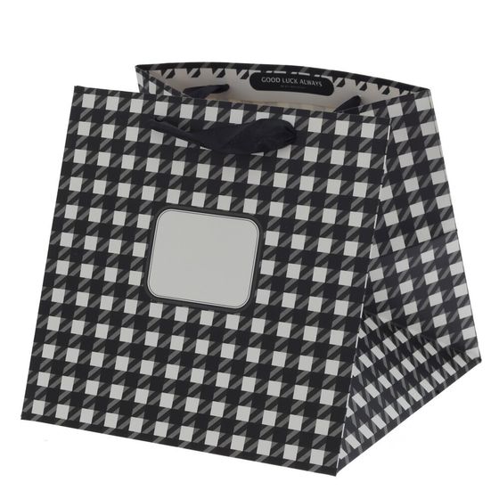 Пакет подарочный S (бумага 250г/м2, блок 10шт), L25 W25 H24 см