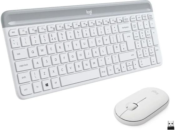 Клавиатура+мышь Logitech MK470 беспроводной белый (920-009207)