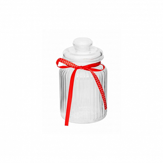 Банка стеклянная с крышкой FLEUR 1000мл