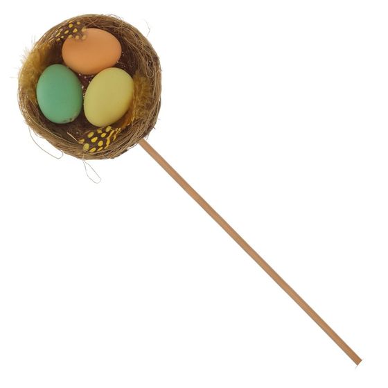 Изделие декоративное (вставка) "Гнездо пасхальное" (6*3), L5 W5 H22 см, 2в.