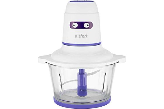 Измельчитель Kitfort КТ-3050-1 1.5л 400Вт белый/фиолетовый