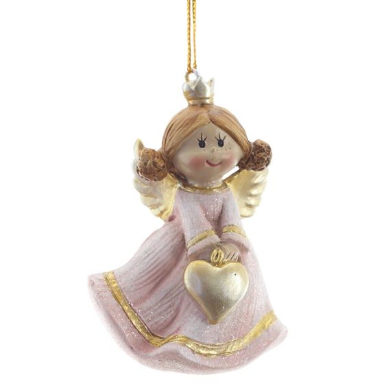 Фигурка декоративная подвесная "Ангел",   L5 W4,5 H7 см, 2в.
