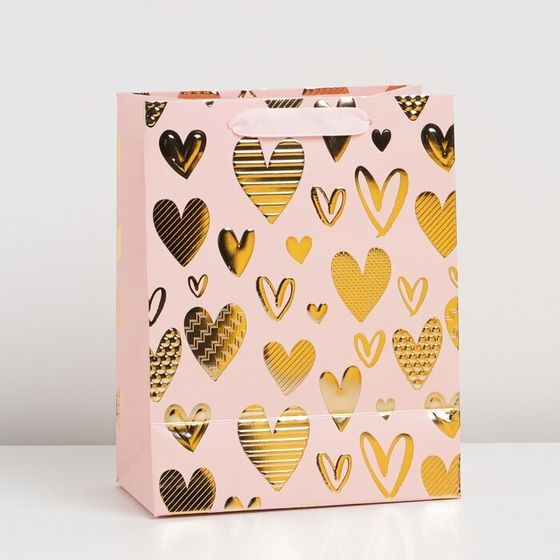 !Пакет ламинированный 2 штуки «В сердце моем», MS 18 × 23 × 10 см.